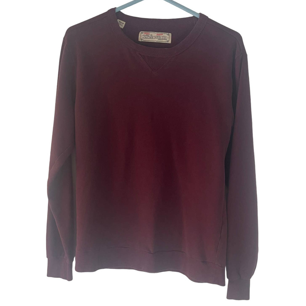 Jachs‎ MFG CO Men's Size Medium Burgundy Red Crewneck Sweater